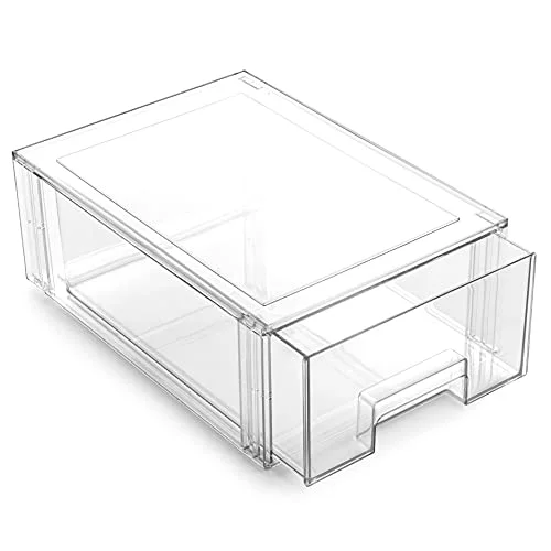 Stackable Storage Drawers, Large - Clear