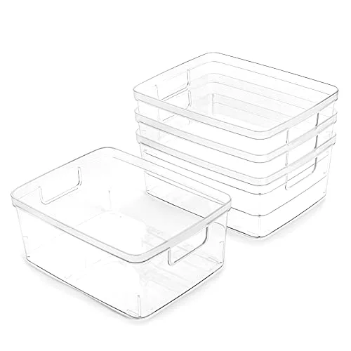 Plastic Storage Bins, Small - 24 Pack