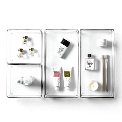 4-Piece Drawer Organizer Bin Set