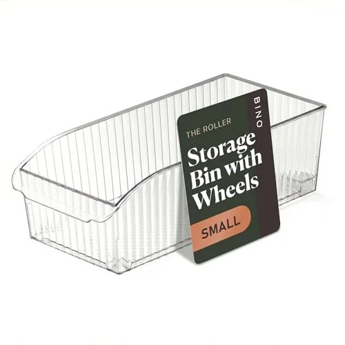 Plastic Storage Bins with Wheels, Small