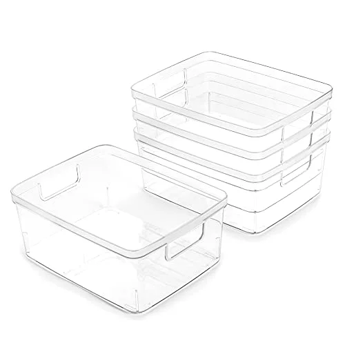 Plastic Storage Containers, Small - 4 Pack