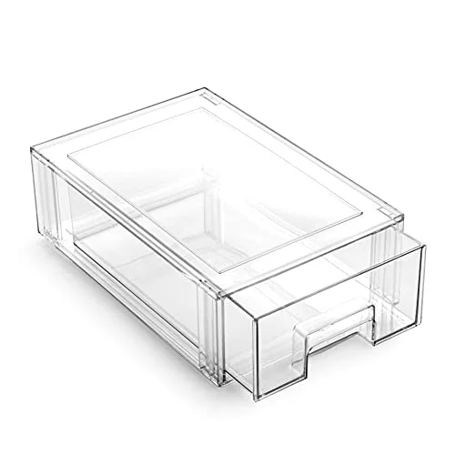 Stackable Storage Drawers, Small - Clear