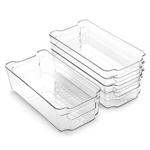Stackable Storage Bins, Medium - 4 Pack