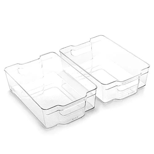 Stackable Storage Bins, Large - 2 Pack