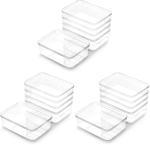 Plastic Storage Bins, X-Small - 15 Pack