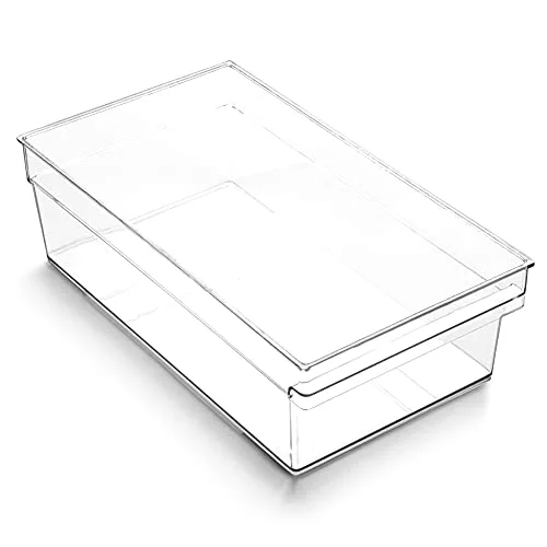 Plastic Storage Bins, Large - 12 Pack
