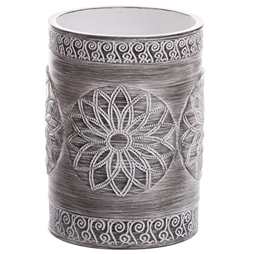 Kitchen Utensil Holder for Countertop, Grey Sunflower
