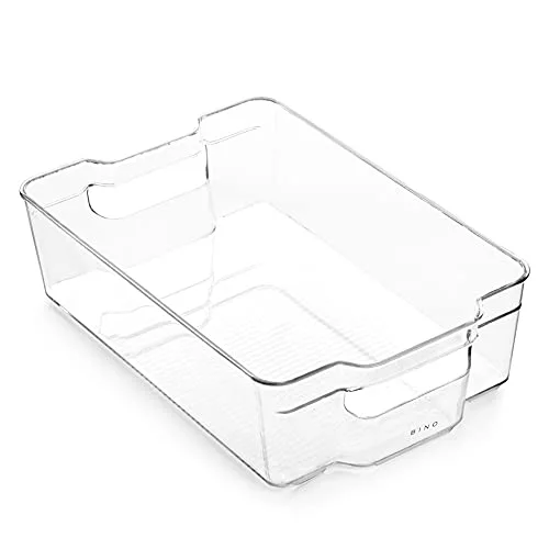 Stackable Plastic Storage Bins, Large - 12 Pack