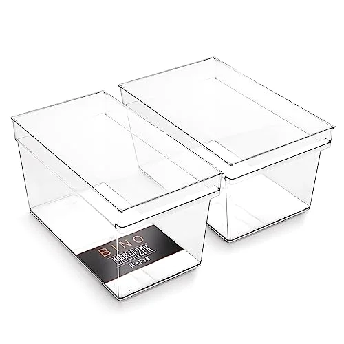 Plastic Storage Bins, Large - Deep